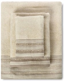 Πετσέτες Mentor (Σετ 3Τμχ) 02.500.10 70x140/50x90/30x50cm Ecru Cryspo Trio Towels Set 70x140cm 100% Βαμβάκι