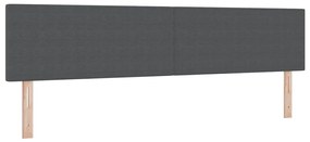 vidaXL Κεφαλάρι με κεφαλάρι Σκούρο Γκρι 200 cm Τεχνητό Δέρμα