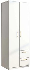 Ντουλάπα Δίφυλλη Merlin 382NRC1162 60x45x171,8cm White Δίφυλλη