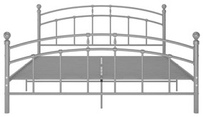 vidaXL Πλαίσιο Κρεβατιού Γκρι 200 x 200 εκ. Μεταλλικό