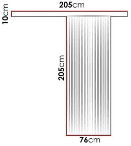 Συρόμενες πόρτες Dover 201, 20 kg, Μαύρο, Ανθρακί, Πλαστικοποιημένη μοριοσανίδα, Αλουμίνιο | Epipla1.gr