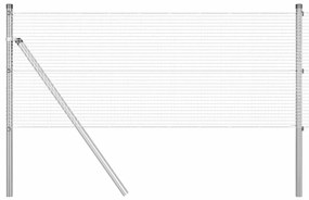 vidaXL Συγκολλητός φράχτης από σύρμα Ασημί 0.5 x 50 μ. Ατσάλι
