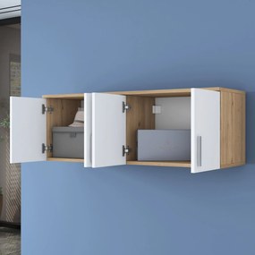 Ντουλάπι Τοίχου Καρυδί / Λευκό CRUBRA 120x37.5x41.4