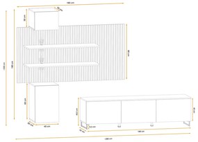 Swap XIX Σύνθεση Καφέ δρυς 280x180x40