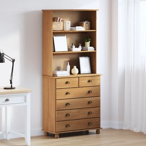 vidaXL Ράφι “ASKIM” Καφέ 91x40x199.5 cm Γερό Ξύλο Πεύκου