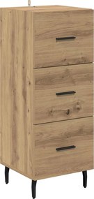 vidaXL Πλαϊνό γραφείο με συρτάρι artisan δρυς 34 x 34.5 x 90 εκ