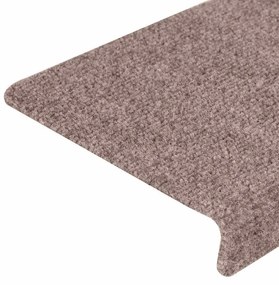 vidaXL Αυτοκόλλητα Πατάκια Σκαλιών 30 τεμ. 65x21x4 εκ. Κρεμ Ορθογώνια Άκρη