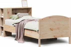 vidaXL Κρεβάτι Βιβλιοθήκη Χωρίς Στρώμα 75x190 εκ Μασίφ Ξύλο Πεύκο
