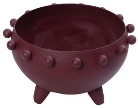 Διακοσμητικό Μπωλ Με Πόδι AKA248 20cm Bordeaux Espiel Metal