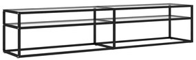 vidaXL Έπιπλο Τηλεόρασης Διαφανές 200 x 40 x 40,5 εκ. από Γυαλί Ασφαλ.