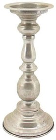 Κηροπήγιο Παλαιωμένο 15-00-21343 Φ12x27,5cm Silver Marhome Μέταλλο