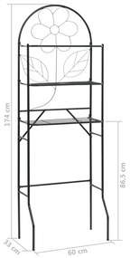 ΡΑΦΙΕΡΑ ΜΠΑΝΙΟΥ ΜΑΥΡΗ 60 X 33 X 174 ΕΚ. 246722