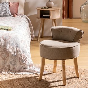 Σκαμπό Με Πλάτη (46x49x58) A-S Firmin Beige 121362T