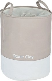 Καλάθι Απλύτων (Φ35x50) Estia Stone Clay 02-41212