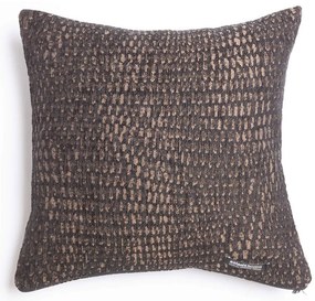 Μαξιλαροθήκη Διακοσμητική Ismaros Classic Black-Choco Aslanis Home 45X45 Βαμβάκι-Chenille