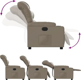 vidaXL Πολυθρόνα Ανακλινόμενη Καπουτσίνο από Συνθετικό Δέρμα