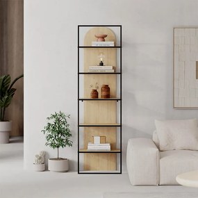Βιβλιοθήκη Archy Megapap χρώμα sapphire oak 53x31,7x180εκ.
