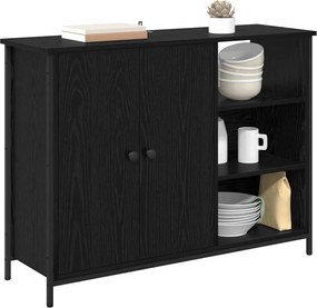 vidaXL Πλαϊνό γραφείο Μαύρη Οξυά 100 x 33 x 75 εκ Επεξεργασμένο ξύλο
