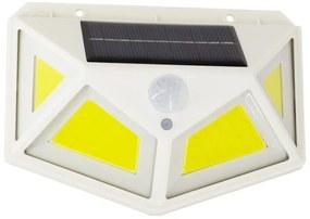 Αυτόνομο Ηλιακό Φωτιστικό LED COB 10W-Φωτοβολταϊκό Πάνελ-PIR Αισθητήρα Κίνησης IP65 Ψυχρό 6000K 71497 Globostar-71497-Λευκό 71497