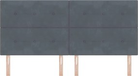 vidaXL Κεφαλάρι Σκούρο Γκρι 200 cm Βελούδο