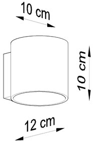 Sollux Φωτιστικό τοίχου Orbis 1,αλουμίνιο,1xG9/40w