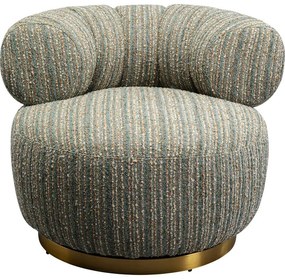 Πολυθρόνα Περιστρεφόμενη Couture Μπλε 95x88x70εκ. - Μπλε