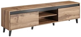 TV stand NORD II votan oak/antracyt/black