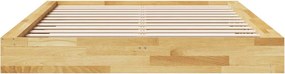 vidaXL Πλαίσιο κρεβατιού χωρίς στρώμα 150x200 cm μασίφ ξύλο δρυς