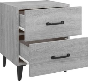 vidaXL Κομοδίνο Γκρι Sonoma 40 x 35 x 47,5 εκ.