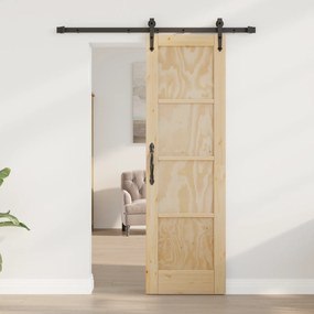 vidaXL Συρόμενη Πόρτα με Σετ Υλικών 'ORKDAL' Συμπαγές Ξύλο Πεύκου