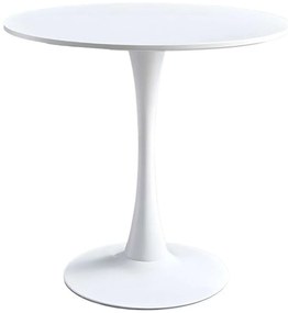 Τραπέζι Elijah 072-000083 Φ60x74cm White Mdf, Metal