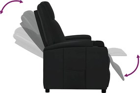 vidaXL Πολυθρόνα Ανακλινόμενη Μαύρη από Συνθετικό Δέρμα