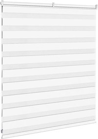 vidaXL Ζέβρα τυφλή Λευκό Πλάτος υφάσματος 125,9 εκ. Πολυεστέρας