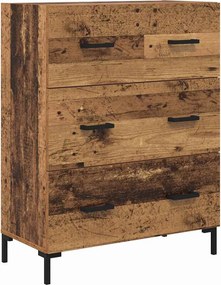 vidaXL Highboard με συρτάρι 2 pcs Παλιό Ξύλο Επεξεργασμένο ξύλο