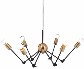 Φωτιστικό Οροφής Πολύφωτο Aca Chagall OD680306BB Black Matt