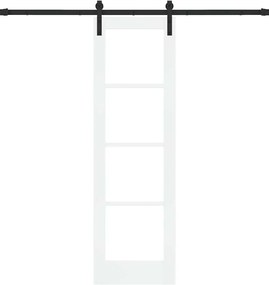 vidaXL Συρόμενη Πόρτα ORKDAL Λευκό και Μαύρο 61 x 198,5 εκ.