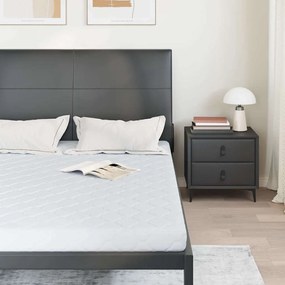 vidaXL Στρώμα Λευκό 140 x 200 cm Ζακάρ ύφασμα