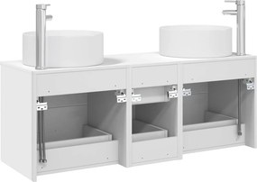 vidaXL Σετ Επίπλων Μπάνιου 3 τμχ. Λευκό 49,5 x 44,5 x 65,5 εκ