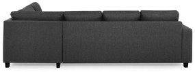 Γωνιακός Καναπές Scandinavian Choice C171, Μαύρο, Γκρι, 283x199x80cm, Πόδια: Πλαστική ύλη | Epipla1.gr