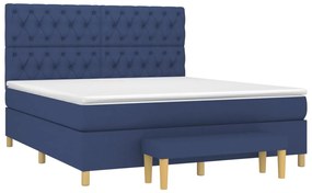 ΚΡΕΒΑΤΙ BOXSPRING ΜΕ ΣΤΡΩΜΑ ΜΠΛΕ 160X200 ΕΚ. ΥΦΑΣΜΑΤΙΝΟ 3137411