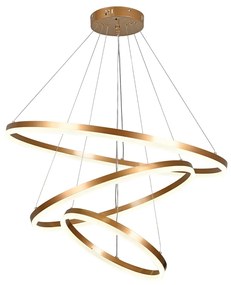 Κρεμαστό φωτιστικό LED 100W 3CCT (by switch on base) D:60cm (6095-A-Golden) - 6095-A-Golden