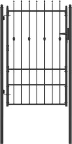 vidaXL Πύλη Φράχτη ASTEN 100 x 150 cm Μέταλλο Μαύρο Κλειδώσιμο