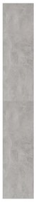 Βιβλιοθήκη Γκρι του Σκυροδέματος 40x30x189 εκ. από Μοριοσανίδα - Γκρι