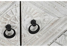 Τηλεόραση DKD Home Decor 180 x 40 x 60 cm Μαύρο Μέταλλο Λευκό Ξύλο από Μάνγκο