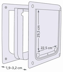 Πορτάκι Trixie Λευκό Πλαστική ύλη 30 × 36 CM