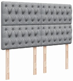 ΚΡΕΒΑΤΙ BOXSPRING ΜΕ ΣΤΡΩΜΑ ΑΝΟΙΧΤΟ ΓΚΡΙ 140X190 ΕΚ. ΥΦΑΣΜΑΤΙΝΟ 3293582