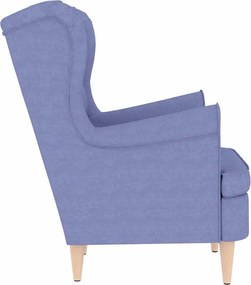 vidaXL πολυθρόνα τζιν μπλε 74x84x100 cm ύφασμα