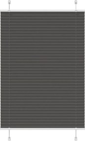 vidaXL Πλισέ περσίδα Μαύρο 85x150 cm Πλάτος υφάσματος 84,4 cm
