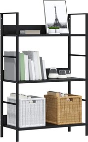 vidaXL Ραφιέρα 3 Επιπέδων Μαύρη 60x27,6x90,5 εκ. Επεξεργασμένο Ξύλο