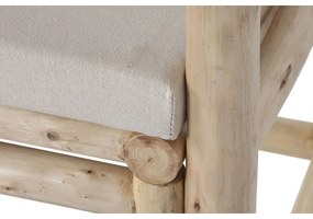 Κάθισμα Home ESPRIT Λευκό Μπεζ Φυσικό βαμβάκι 61 x 50 x 90 cm